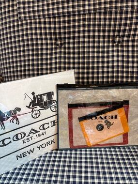 Coach  Trio Pouch Set with Black, Red and Orange Trim; limited Rexi edition
